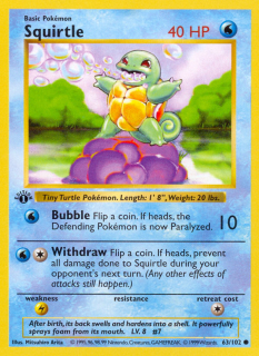 Squirtle 63/102 (1st Edition)