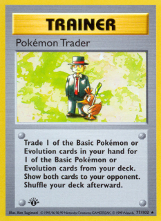 Pokémon Trader 77/102 (1st Edition)